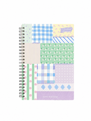 Spring Patchwork B5 Notebook – Soft Lined Pages