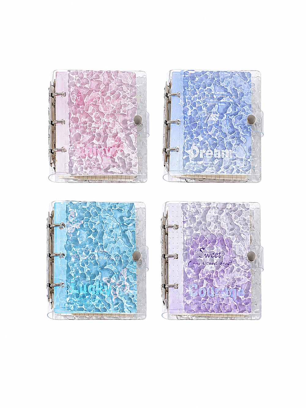 Soft Clear Ripple Journal – Detachable Pages