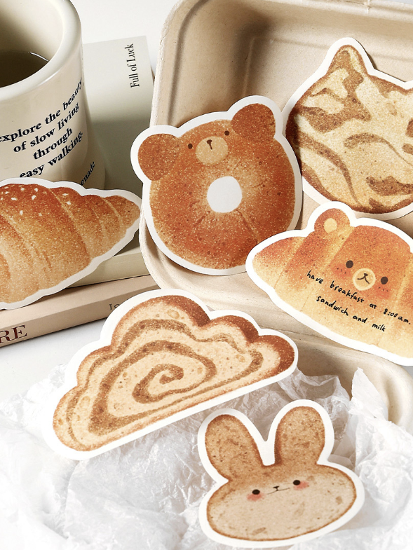 Kawaii Bread Sticky Notes