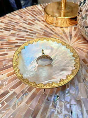Pearl Shell Decorative Tray | Coastal Inspired Home Accent