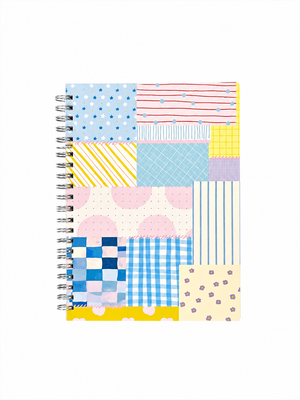 Spring Patchwork B5 Notebook – Soft Lined Pages
