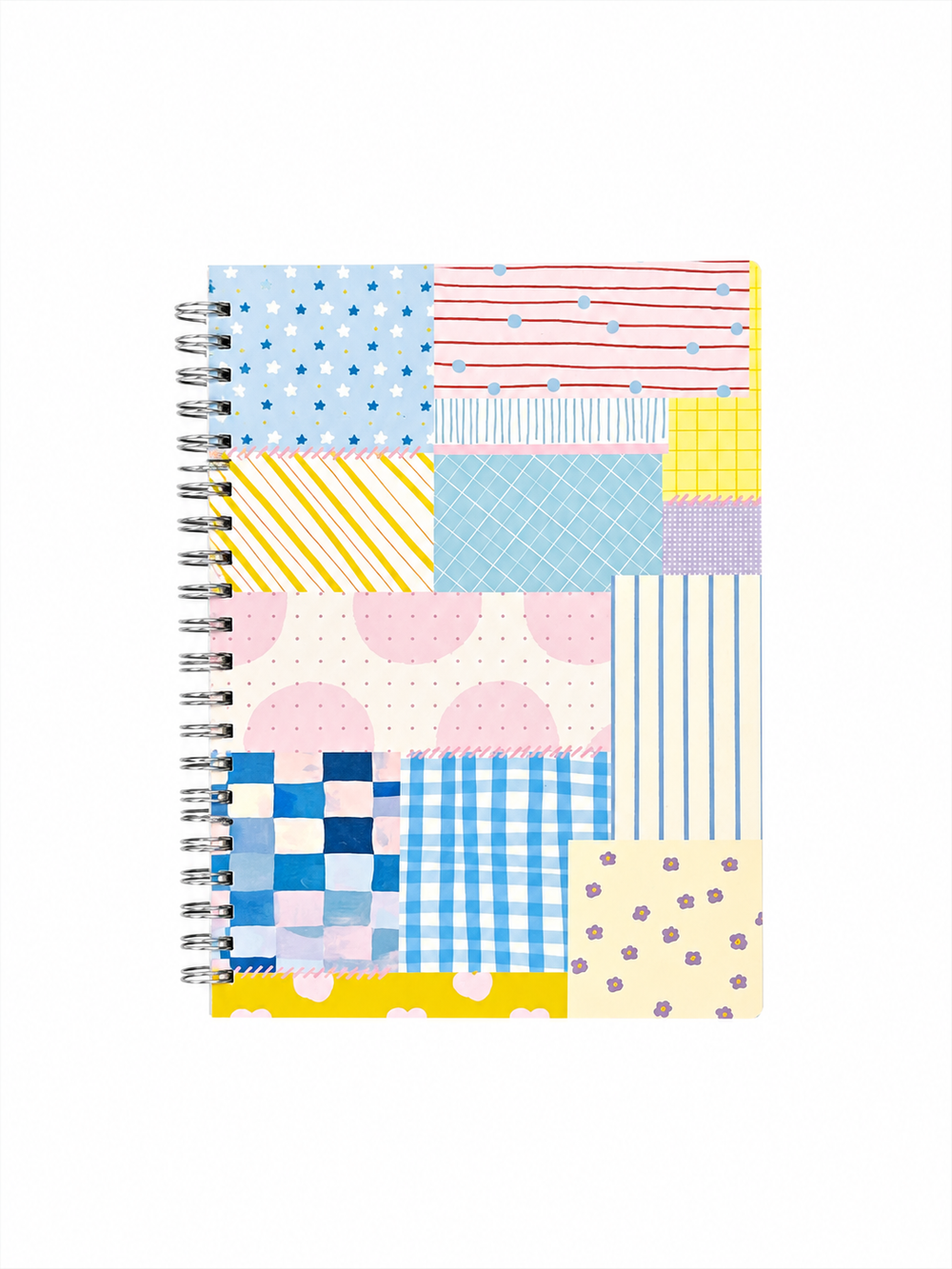 Spring Patchwork B5 Notebook – Soft Lined Pages