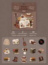 Cozy Little Things Embossed Sticker Pack