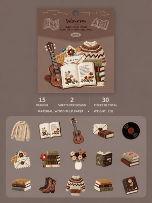 Cozy Little Things Embossed Sticker Pack