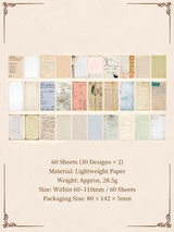 Vintage Aesthetic Scrapbooking Paper Pack