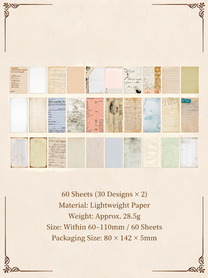 Vintage Aesthetic Scrapbooking Paper Pack