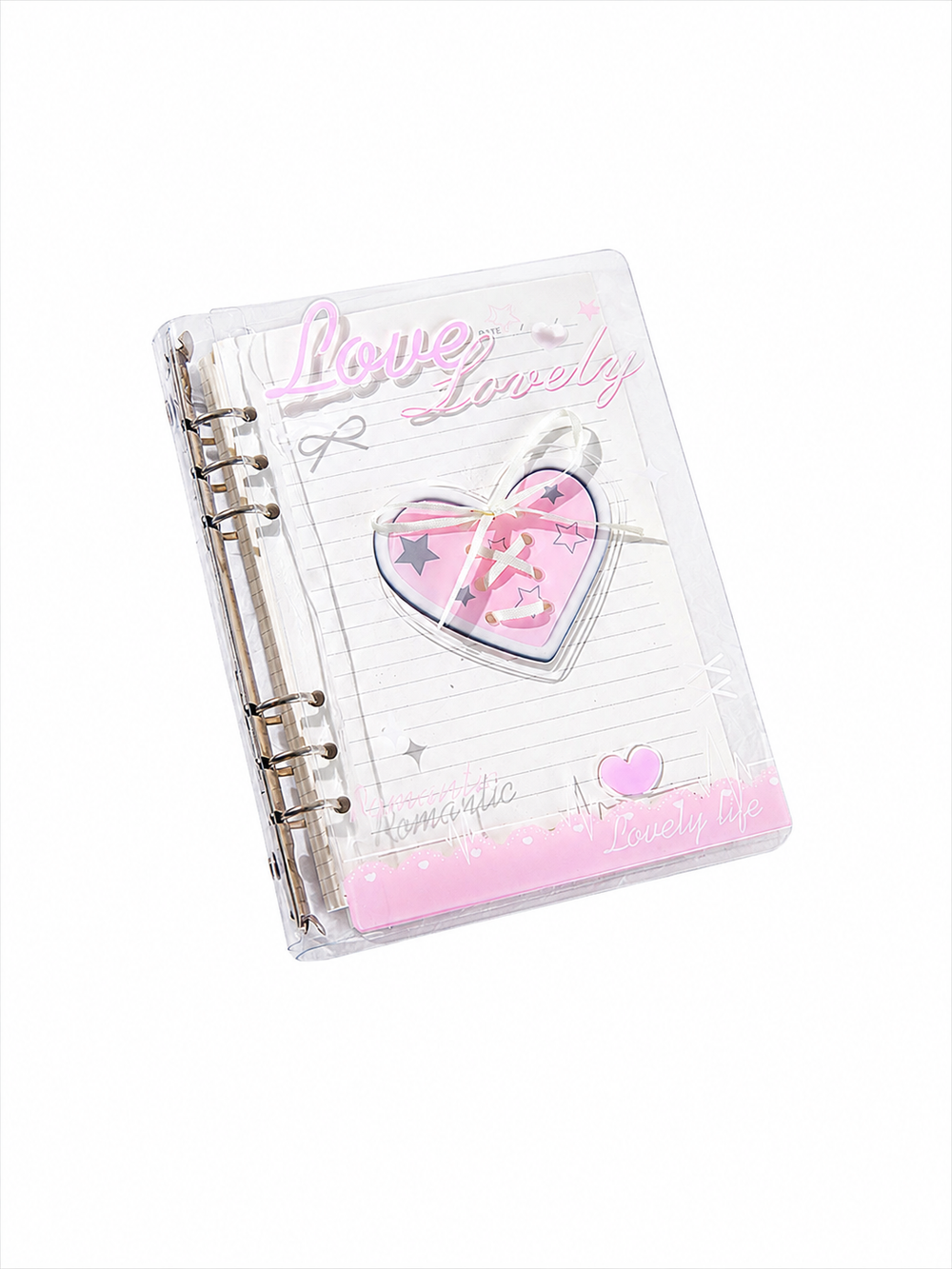 Acrylic Ballet Strap A5 Journal – Metal Clip Loose-Leaf Notebook