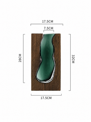 Sculptural Wooden & Glass Vase