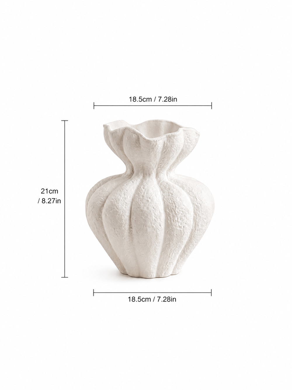 Unglazed Sculptural Ceramic Vase