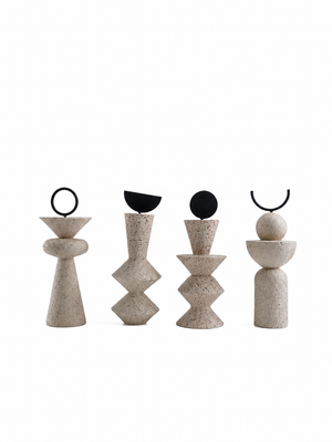Abstract Geometric Resin Decorative Sculpture | Modern Minimalist Home Décor