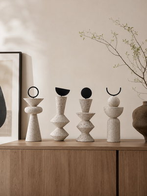 Abstract Geometric Resin Decorative Sculpture | Modern Minimalist Home Décor