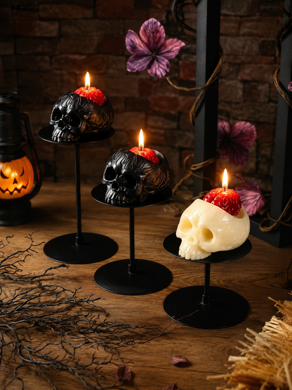 Skull Brain Candle | Gothic Halloween Candle