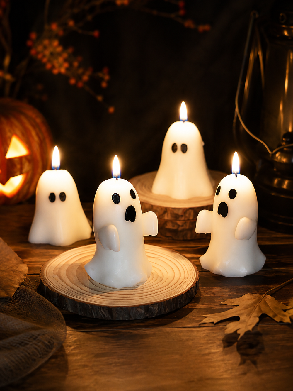 Halloween Ghost Candle | Cute Spooky Ghost Figurine Candle