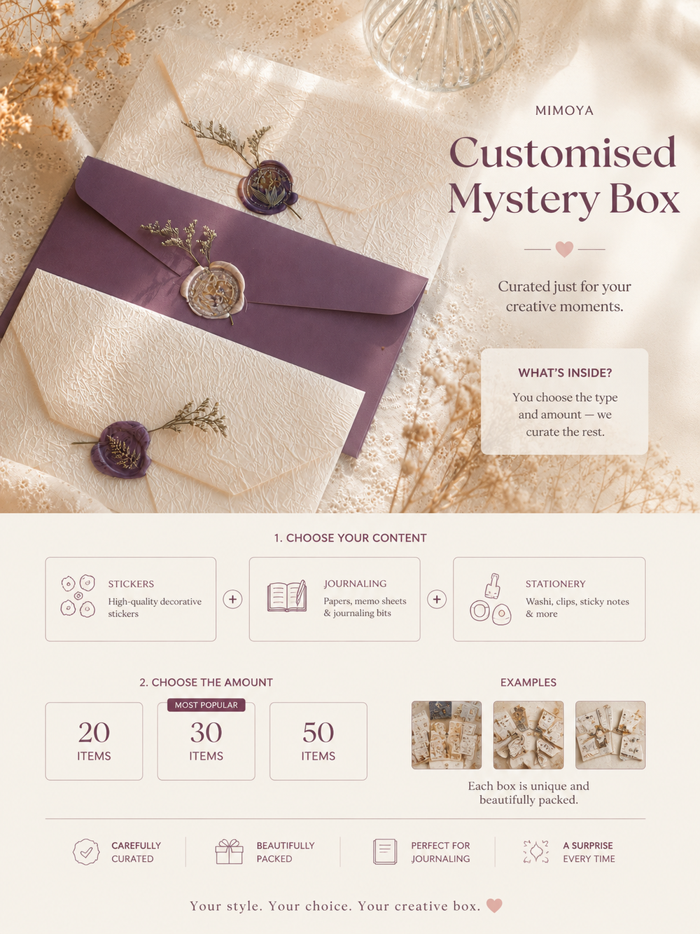 Customised Mystery Box | Stickers, Journaling & Stationery