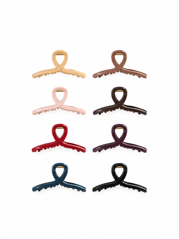 Oversized Crossed Silicone Hair Claw Clip