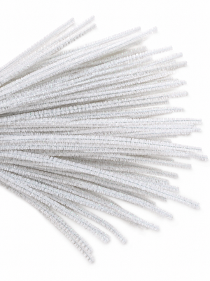 Rainbow Glitter Chenille Stems - 30 colours