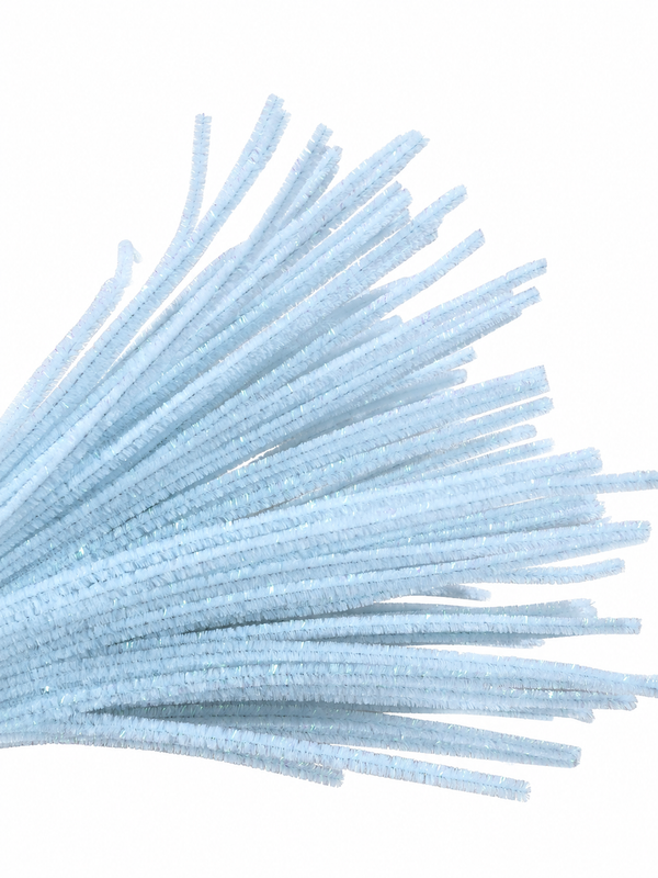 Rainbow Glitter Chenille Stems - 30 colours