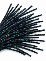 Rainbow Glitter Chenille Stems - 30 colours