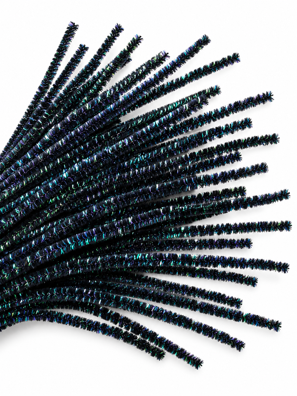 Rainbow Glitter Chenille Stems - 30 colours