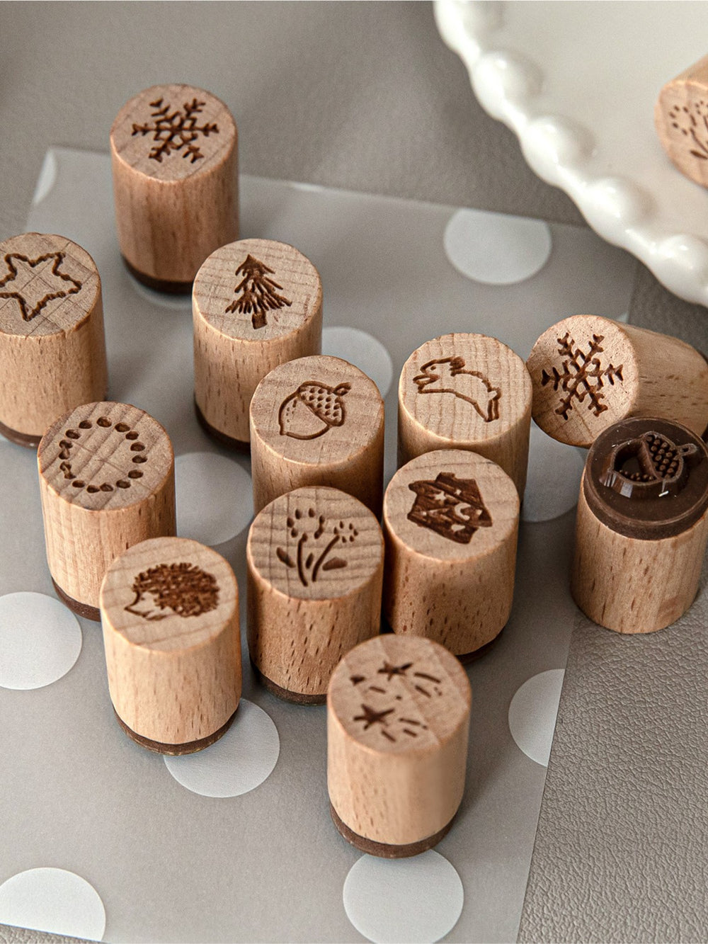 Forest Friends Wooden Mini Stamp