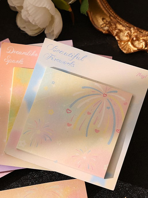 Firework Glow Aesthetic Sticky Notes