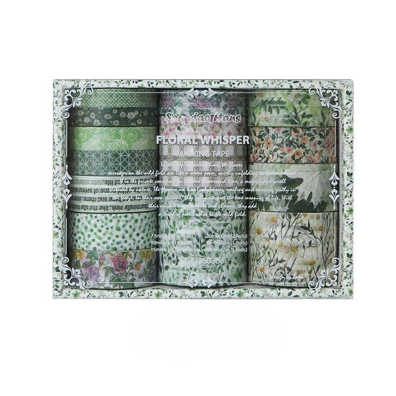 Floral Whisper Vintage Washi Tape Set