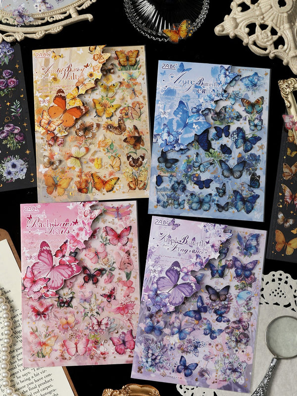 Flower & Butterfly PET Stickers