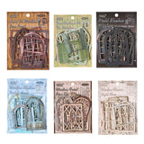 Vintage Window Non-Adhesive Material Paper