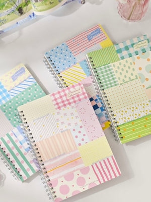 Spring Patchwork B5 Notebook – Soft Lined Pages