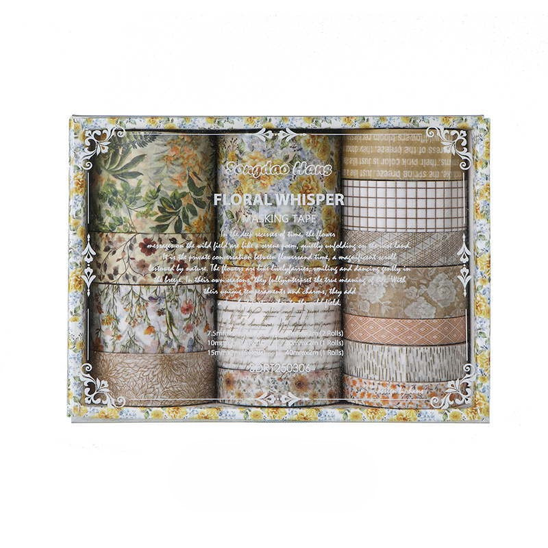 Floral Whisper Vintage Washi Tape Set
