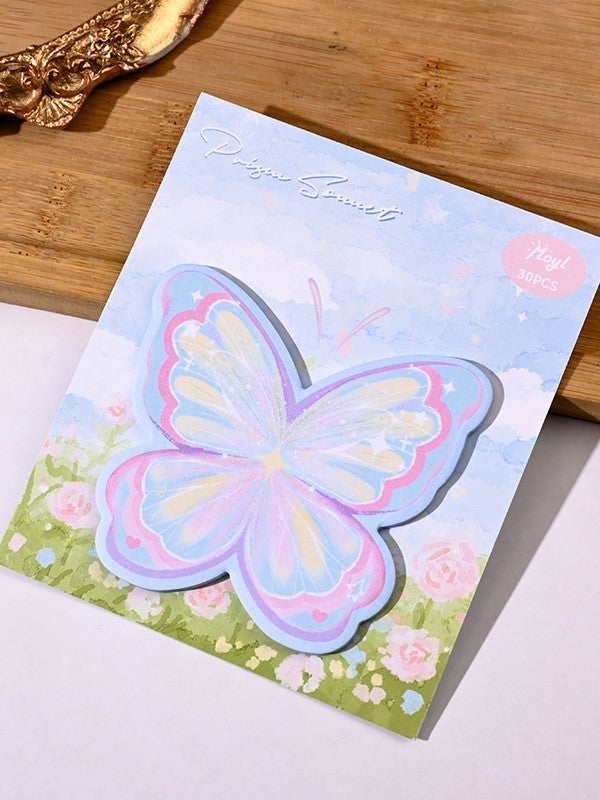 Aesthetic Butterfly Shaped Sticky Notes
