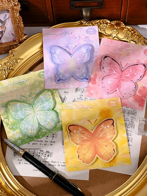 Aesthetic Butterfly Shaped Sticky Notes