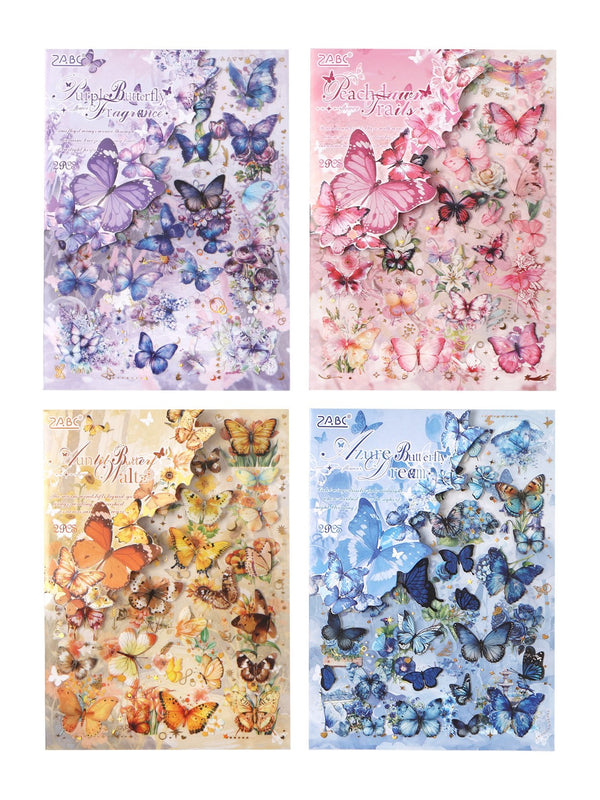 Flower & Butterfly PET Stickers
