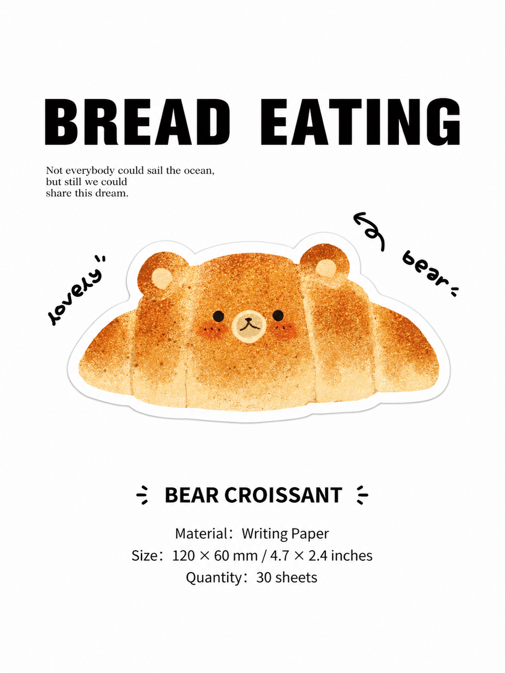 Kawaii Bread Sticky Notes