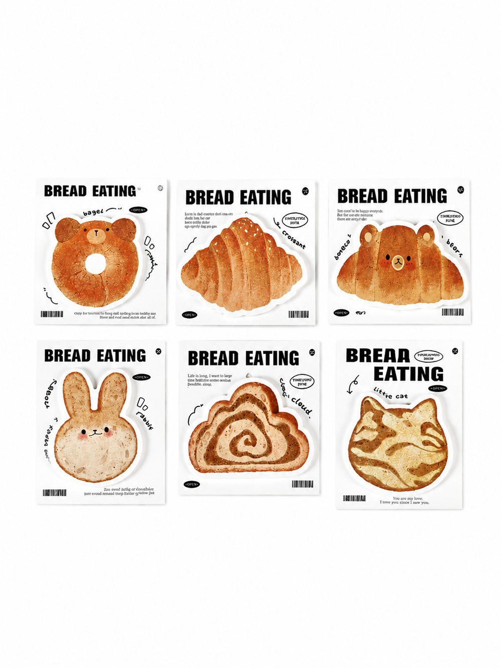 Kawaii Bread Sticky Notes