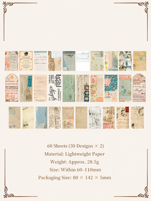 Vintage Aesthetic Scrapbooking Paper Pack