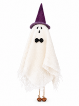 Hanging Halloween Ghost Decorations with Witch Hats & Jingle Bells – Set of 3 Cute Spooky Fabric Hanging Pendant Ornaments